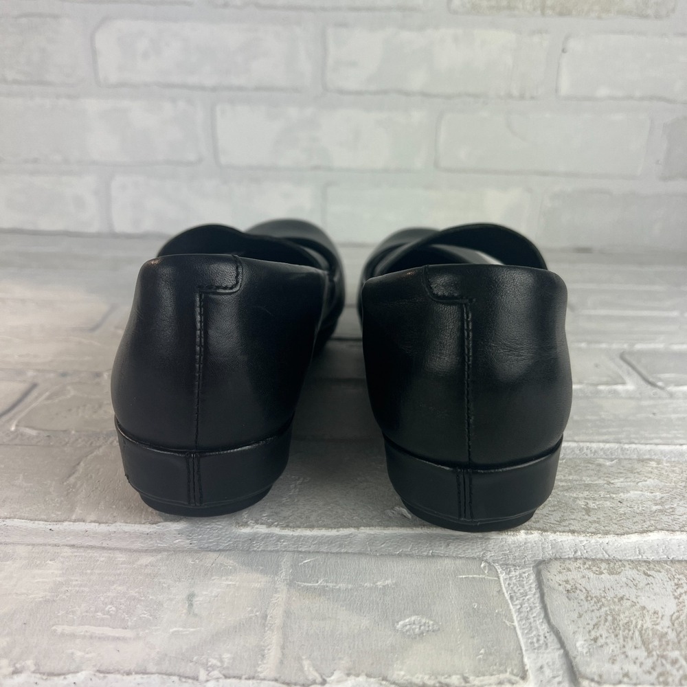 KORK-EASE Korks Mary Jane Shoes Womens 9.5 Black Leather Wedge Button Classic 41 - Picture 3 of 13